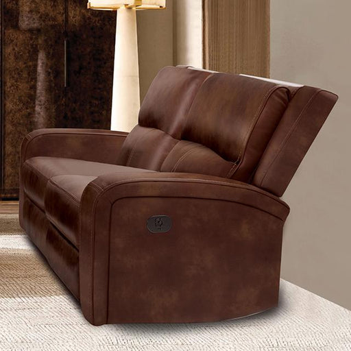 SOTERIOS Power Loveseat, Medium Brown - The Mattress Center (Fresno,CA)