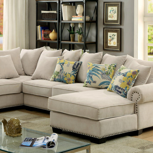 SKYLER Beige Sectional - The Mattress Center (Fresno,CA)