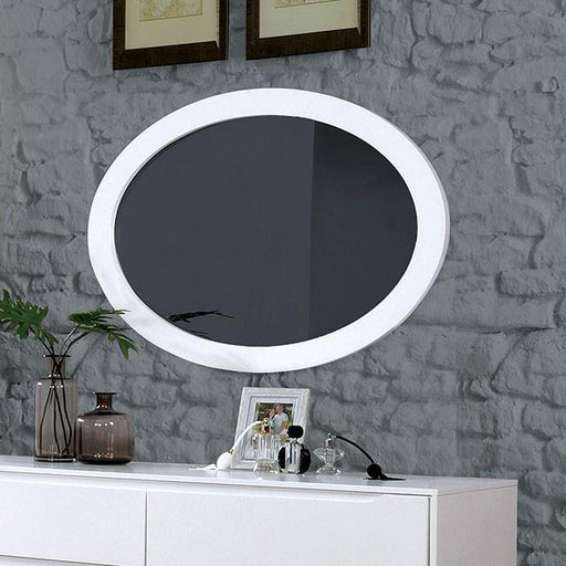 LENNART II White Oval Mirror - The Mattress Center (Fresno,CA)
