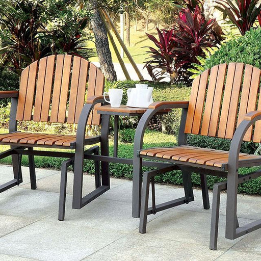 PERSE Dark Gray/Oak Rocking Chair - The Mattress Center (Fresno,CA)