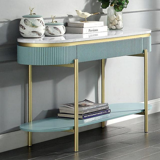 KOBLENZ Sofa Table, Light Teal - The Mattress Center (Fresno,CA)