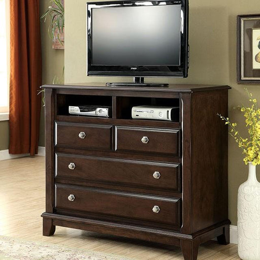 Litchville Brown Cherry Media Chest - The Mattress Center (Fresno,CA)