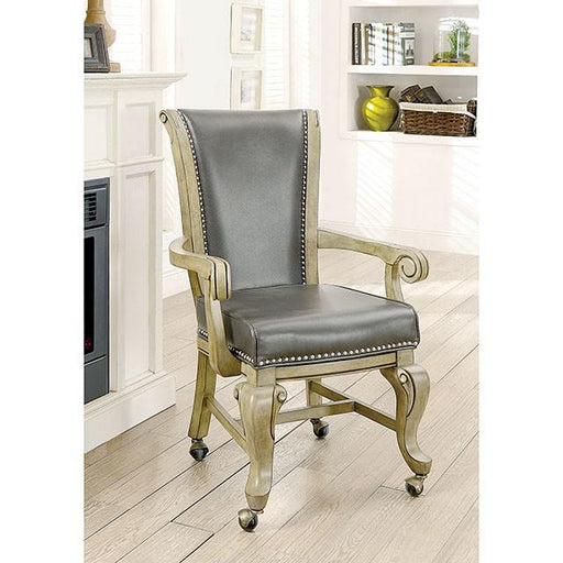 MELINA Gray Arm Chair - The Mattress Center (Fresno,CA)
