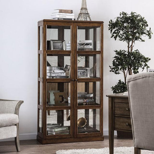 Vilas Oak Curio Cabinet - The Mattress Center (Fresno,CA)