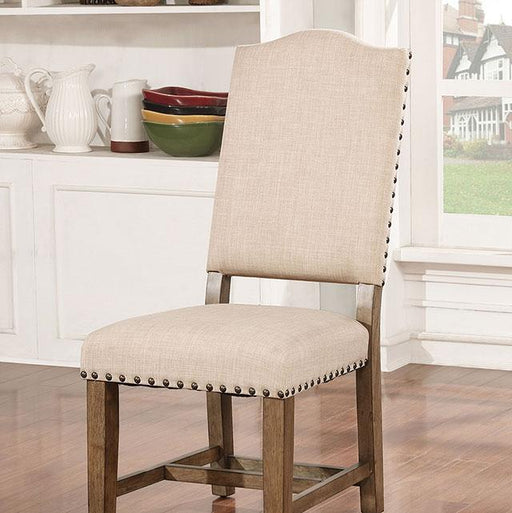 Julia Light Oak/Ivory Side Chair (2/CTN) - The Mattress Center (Fresno,CA)