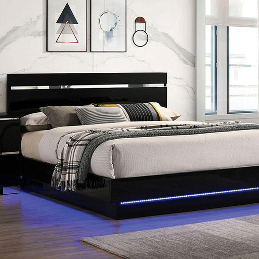 Erlach Bed Black & White - The Mattress Center (Fresno,CA)