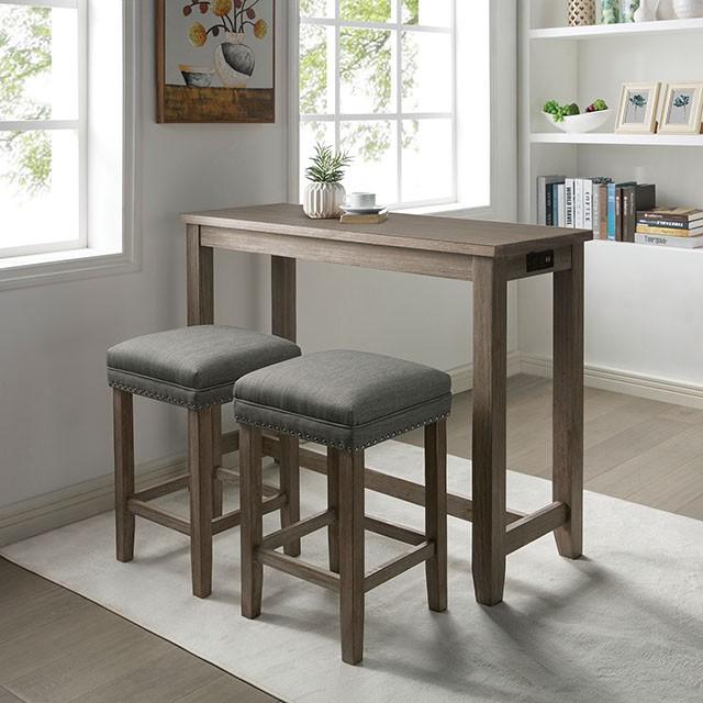 Caerleon 3 & 4 Piece Counter Ht. Set Gray & Blue - The Mattress Center (Fresno,CA)