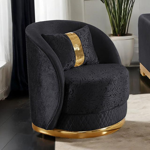 Valdosta Chair Black & Beige - The Mattress Center (Fresno,CA)