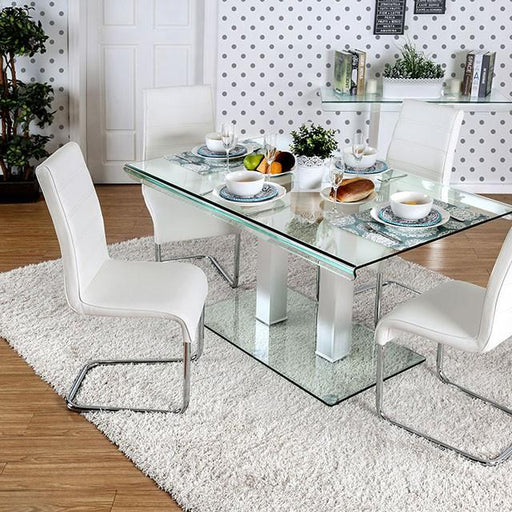 Richfield I Silver/Chrome Dining Table - The Mattress Center (Fresno,CA)