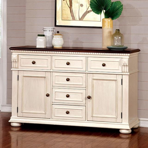 SABRINA Off White/Cherry Server, Cherry & White - The Mattress Center (Fresno,CA)
