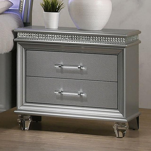 MADDIE Night Stand, Silver - The Mattress Center (Fresno,CA)