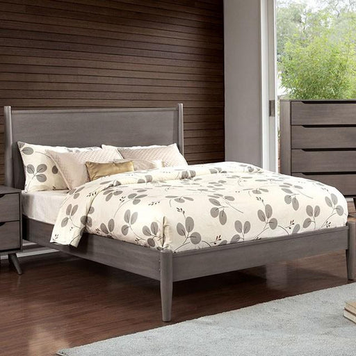 LENNART I Gray & Oak Full Twin Bed - The Mattress Center (Fresno,CA)