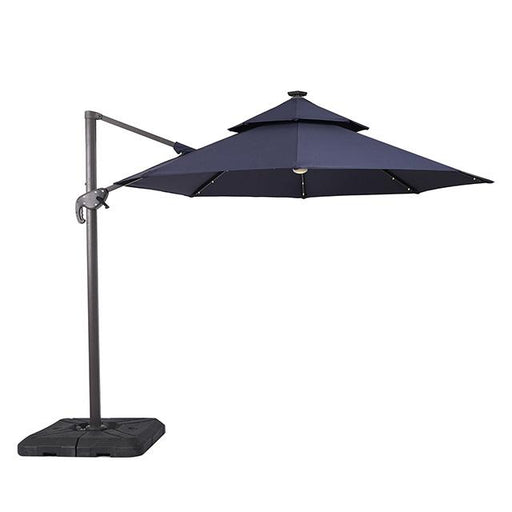 Nuti 10 Ft Round Umbrella w/ LED Light + 37" Large Base - The Mattress Center (Fresno,CA)