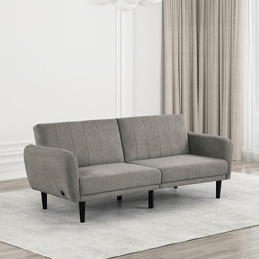 Aristide Futon Sofa Grey & Brown - The Mattress Center (Fresno,CA)