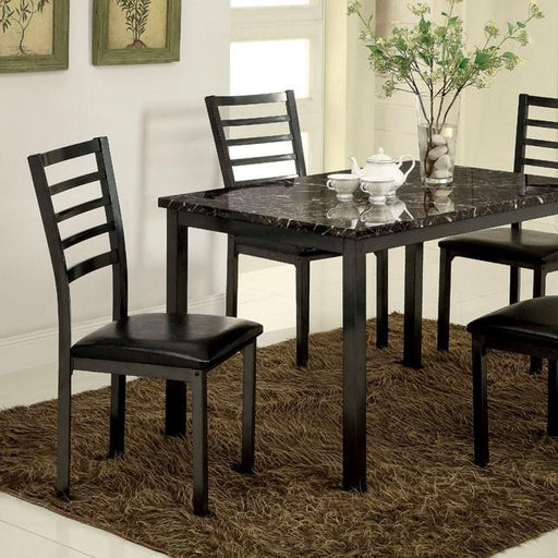 COLMAN Black 48" Dining Table - The Mattress Center (Fresno,CA)