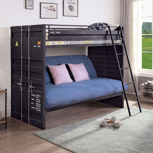 LAFRAY Twin Bunk Bed w/ Futon Base - The Mattress Center (Fresno,CA)