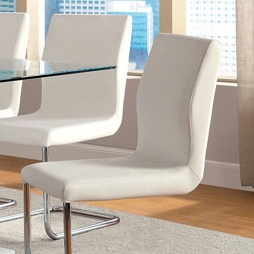 LODIA I White Side Chair - The Mattress Center (Fresno,CA)