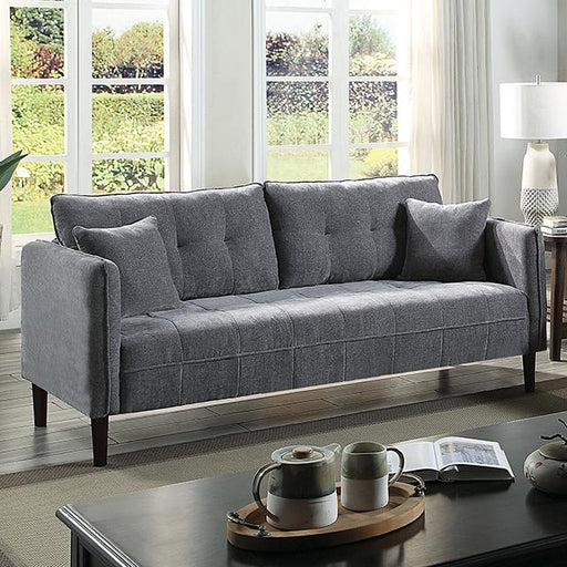 LYNDA Sofa w/ Pillows, Dark Gray - The Mattress Center (Fresno,CA)