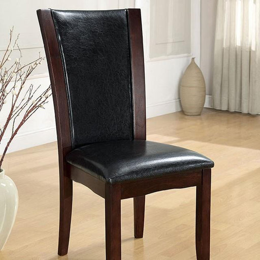 Manhattan I Dark Cherry/Brown Side Chair, Espresso (2/CTN) - The Mattress Center (Fresno,CA)