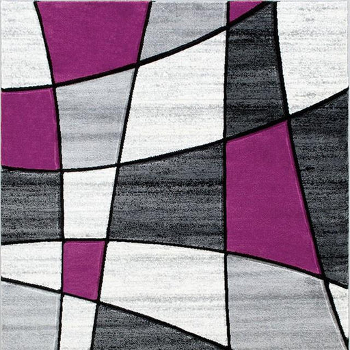 Niksar Gray/Purple 5' X 7' Area Rug - The Mattress Center (Fresno,CA)