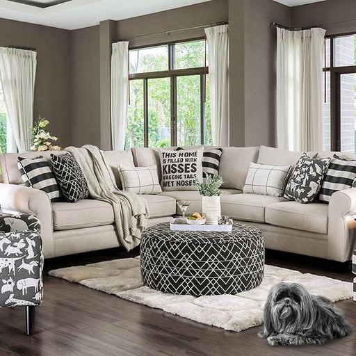Patricia Ivory Sectional - The Mattress Center (Fresno,CA)