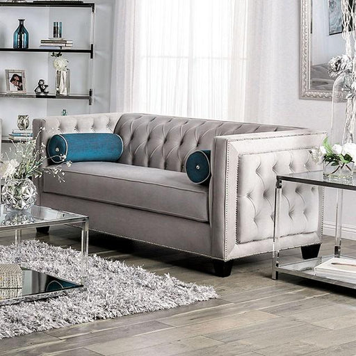 Silvan Gray Love Seat - The Mattress Center (Fresno,CA)