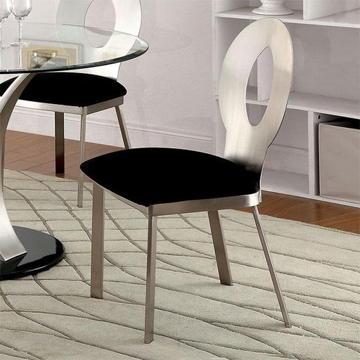 VALO Silver/Black Side Chair (2/CTN) - The Mattress Center (Fresno,CA)
