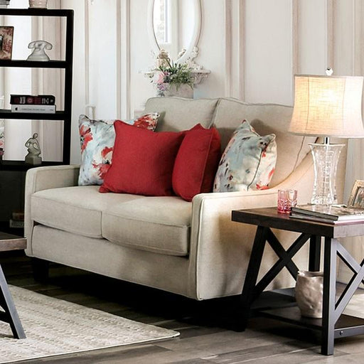 Nadene Ivory Love Seat - The Mattress Center (Fresno,CA)