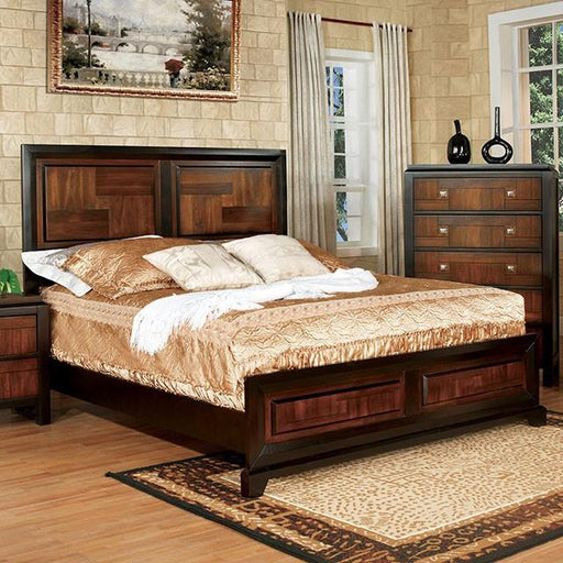 Patra Acacia/Walnut Queen Bed - The Mattress Center (Fresno,CA)