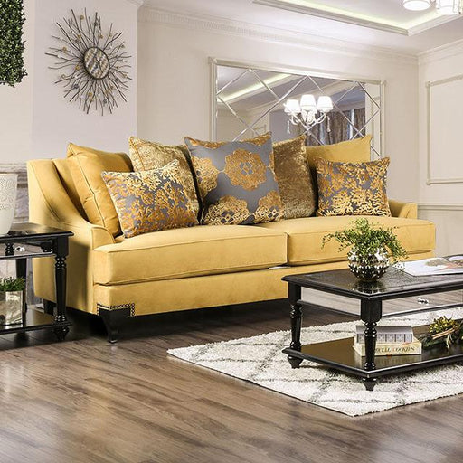 Viscontti Gold/Gray Sofa, Gold - The Mattress Center (Fresno,CA)
