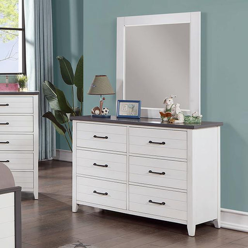 PRIAM Dresser, White/Gray - The Mattress Center (Fresno,CA)