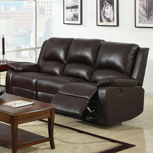 Oxford Rustic Dark Brown Motion Sofa - The Mattress Center (Fresno,CA)