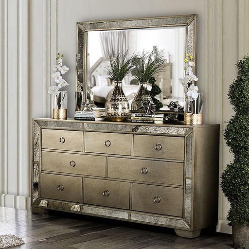LORAINE Champagne Dresser - The Mattress Center (Fresno,CA)