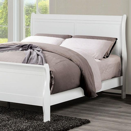 Louis Philippe Full Bed Expresso & White - The Mattress Center (Fresno,CA)