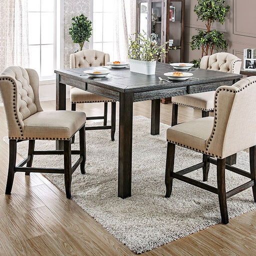 Sania 7 Pc Counter Ht Table Set Rustic - The Mattress Center (Fresno,CA)