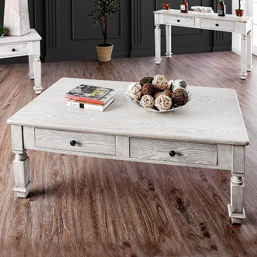 Joliet Antique White Coffee Table - The Mattress Center (Fresno,CA)