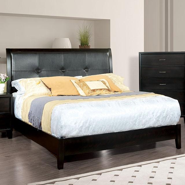 Enrico Full Queen Bed Brown, Black, & Cherry - The Mattress Center (Fresno,CA)