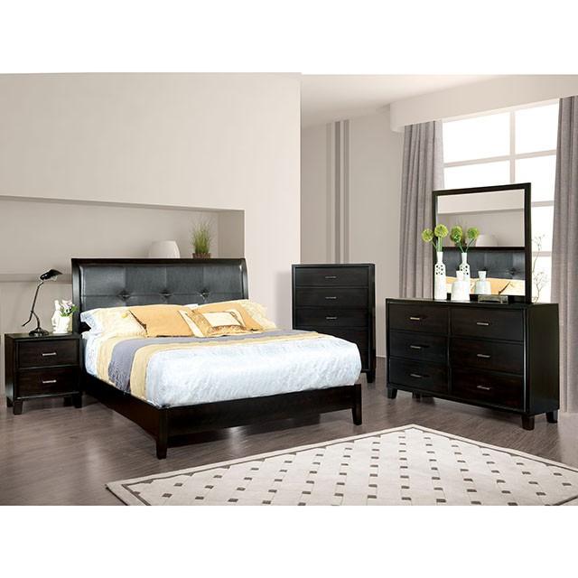 Enrico Full Queen Bed Brown, Black, & Cherry - The Mattress Center (Fresno,CA)