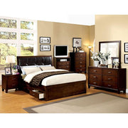 Enrico Full Queen Bed Brown, Black, & Cherry - The Mattress Center (Fresno,CA)