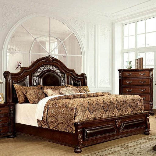 Flandreau Brown Cherry/Espresso Cal.King, E.King & Queen Bed - The Mattress Center (Fresno,CA)