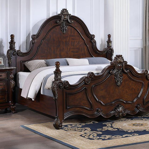 Francione Bed Chrome & Cherry - The Mattress Center (Fresno,CA)