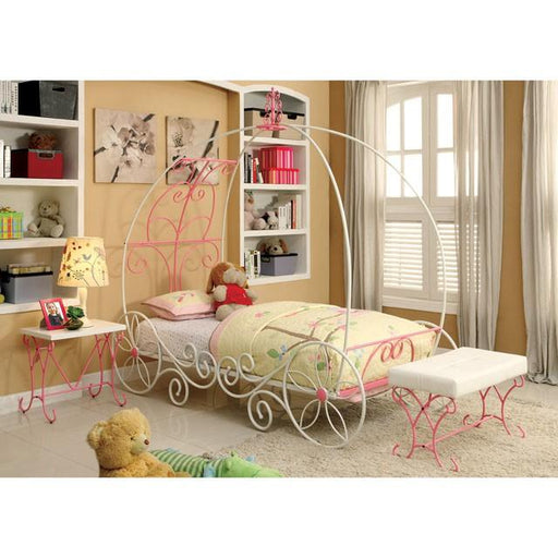 ENCHANT Pink/White Twin Bed - The Mattress Center (Fresno,CA)