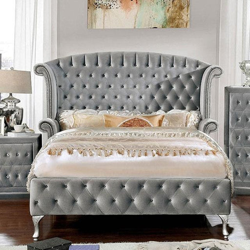 Alzir Bed Grey & Blue - The Mattress Center (Fresno,CA)