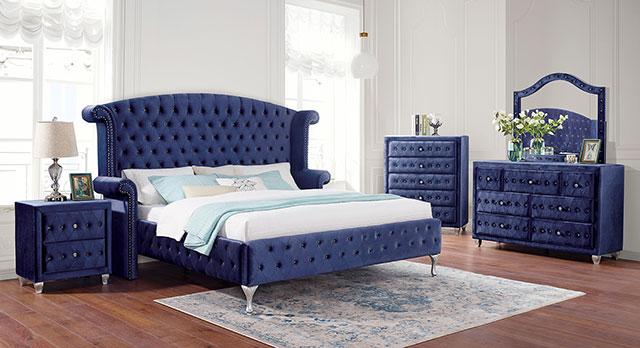Alzir Bed Grey & Blue