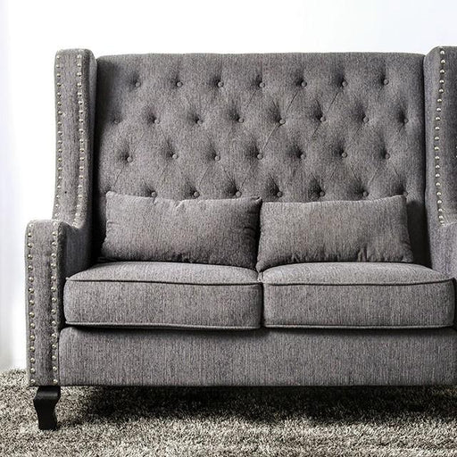 Alicante Love Seat Bench, Gray - The Mattress Center (Fresno,CA)