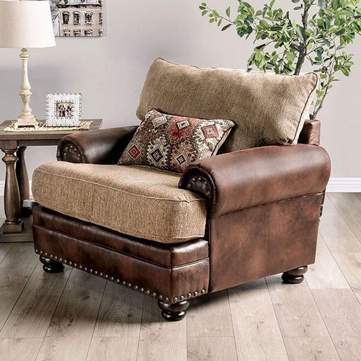 Fletcher Brown/Tan Chair - The Mattress Center (Fresno,CA)