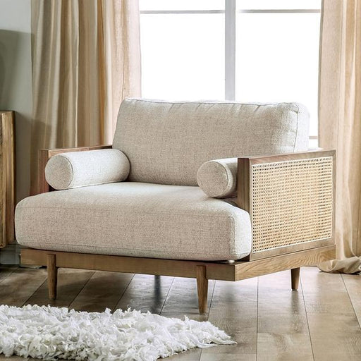 ALESUND Chair, Beige/Light Oak Natural & Brown - The Mattress Center (Fresno,CA)