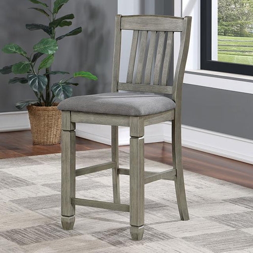 ANAYA Counter Ht. Chair (2/CTN), Gray/Lt. Gray - The Mattress Center (Fresno,CA)