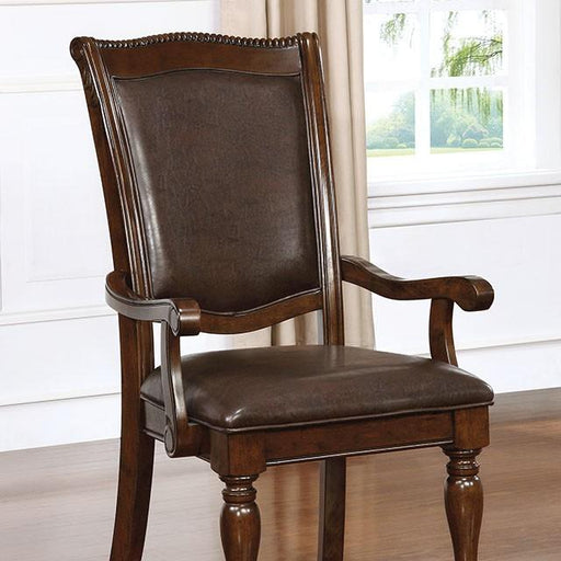 Alpena Brown Cherry/Espresso Arm Chair & Side Chair (2/CTN) - The Mattress Center (Fresno,CA)