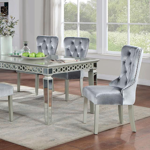 ADALIA Dining Table, Silver - The Mattress Center (Fresno,CA)